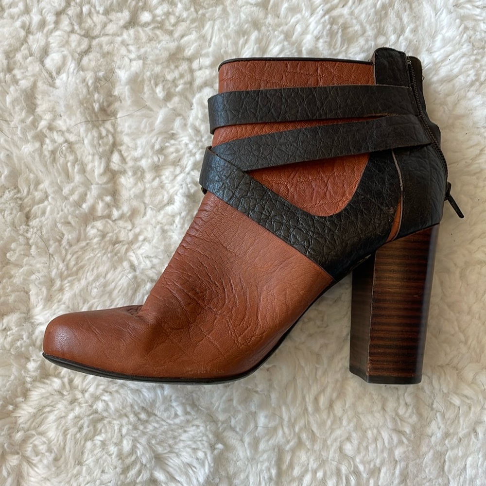 Farylrobin brown leather boots, size 9